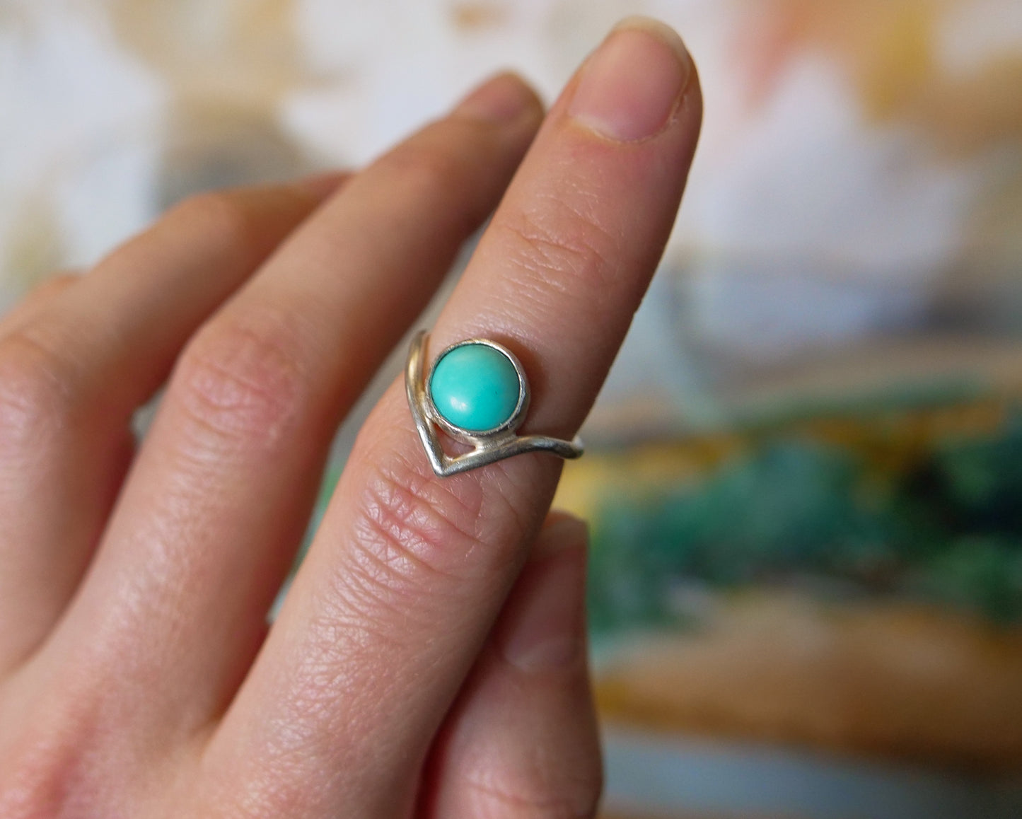 Turquoise V Ring