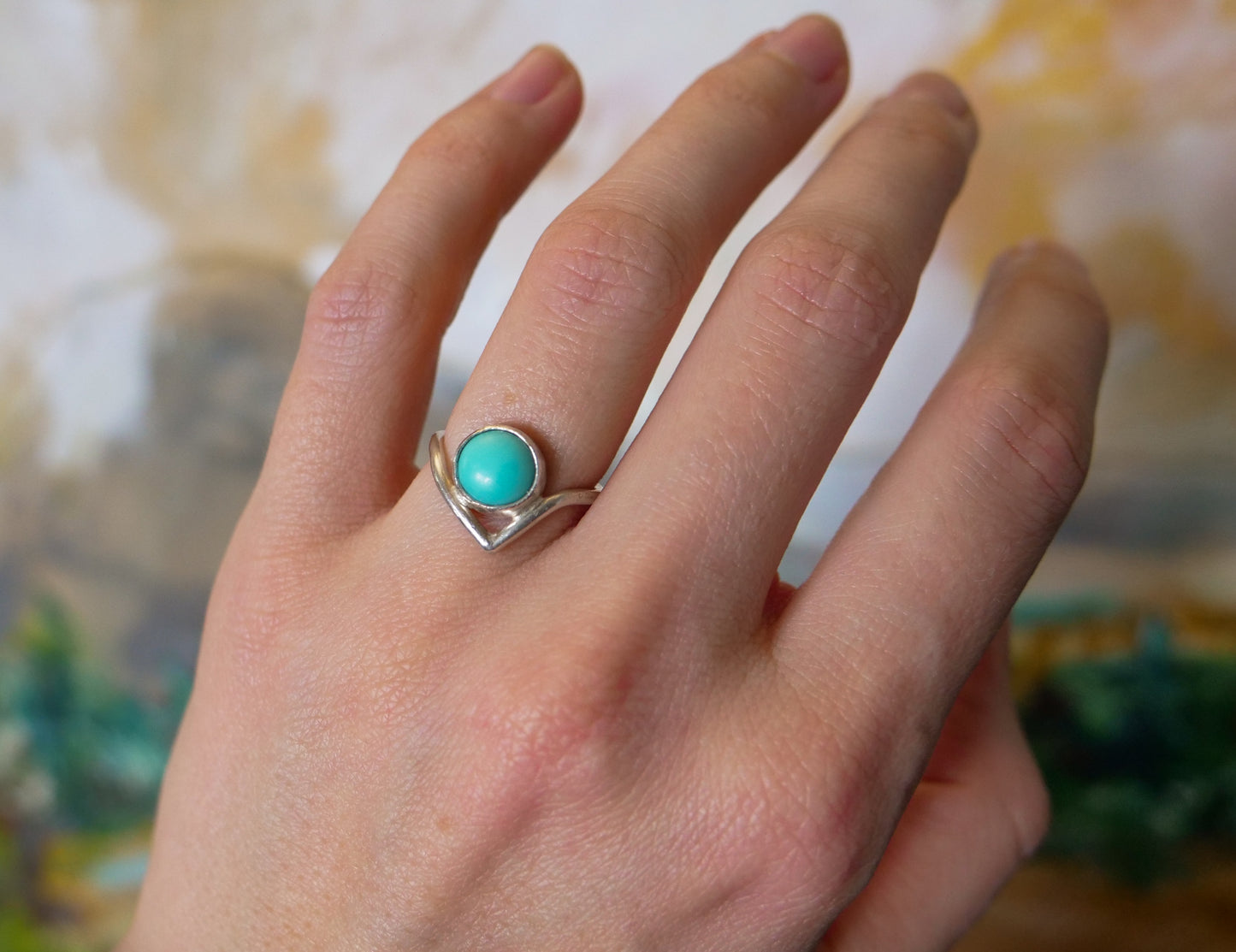 Turquoise V Ring