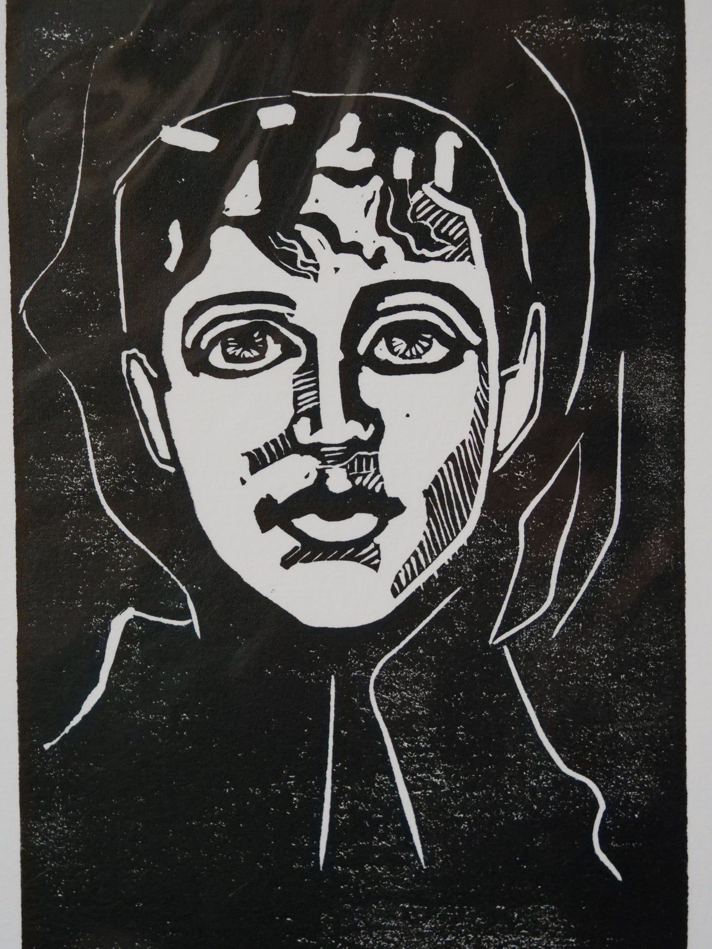 Museum Portrait Lino Print