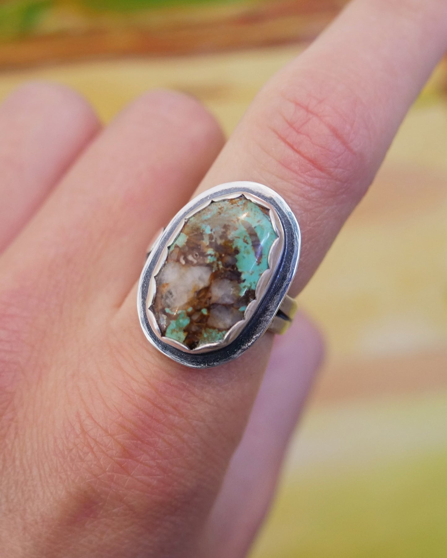 Mountain Ring, Royston/Quartz, Size 6