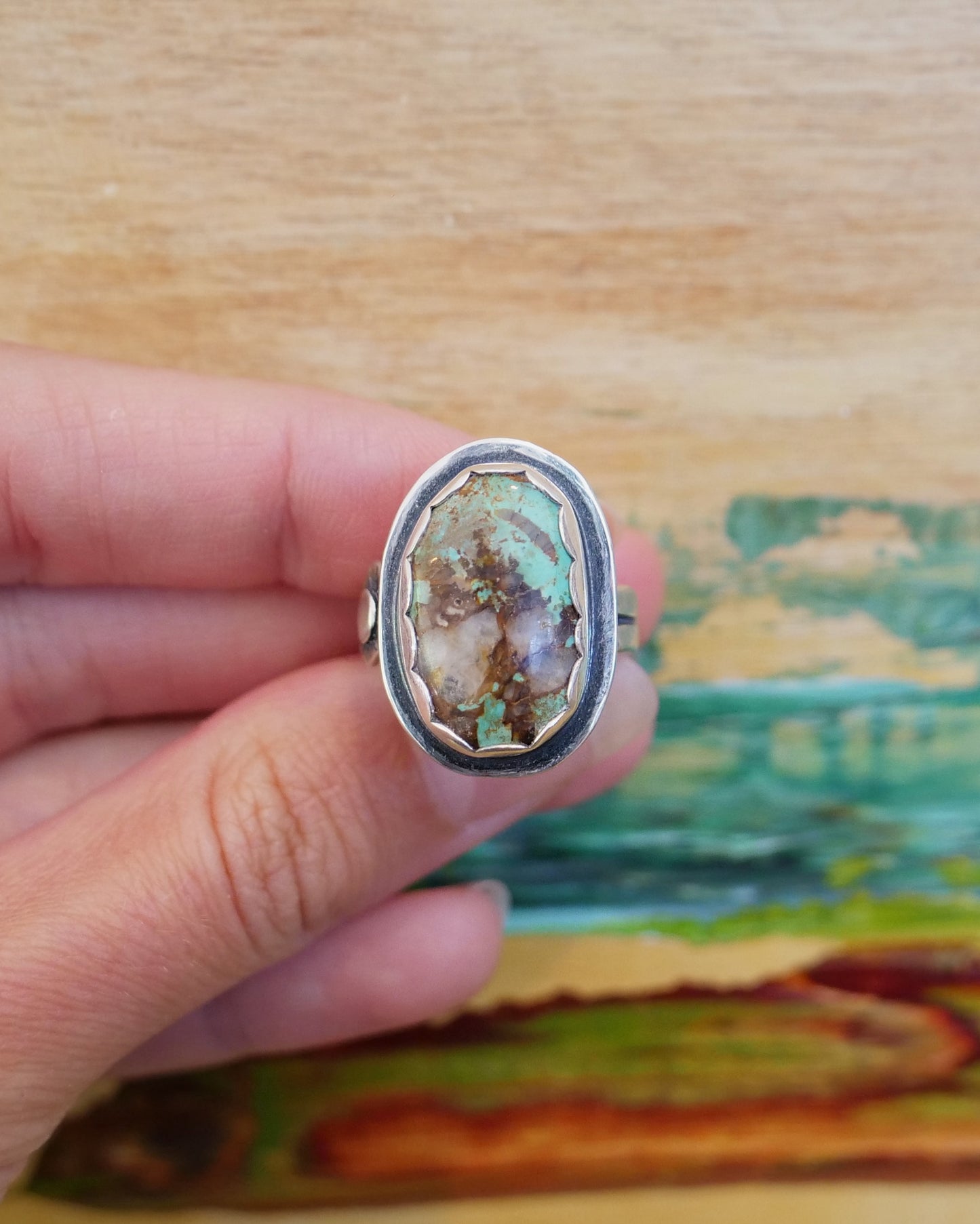 Mountain Ring, Royston/Quartz, Size 6