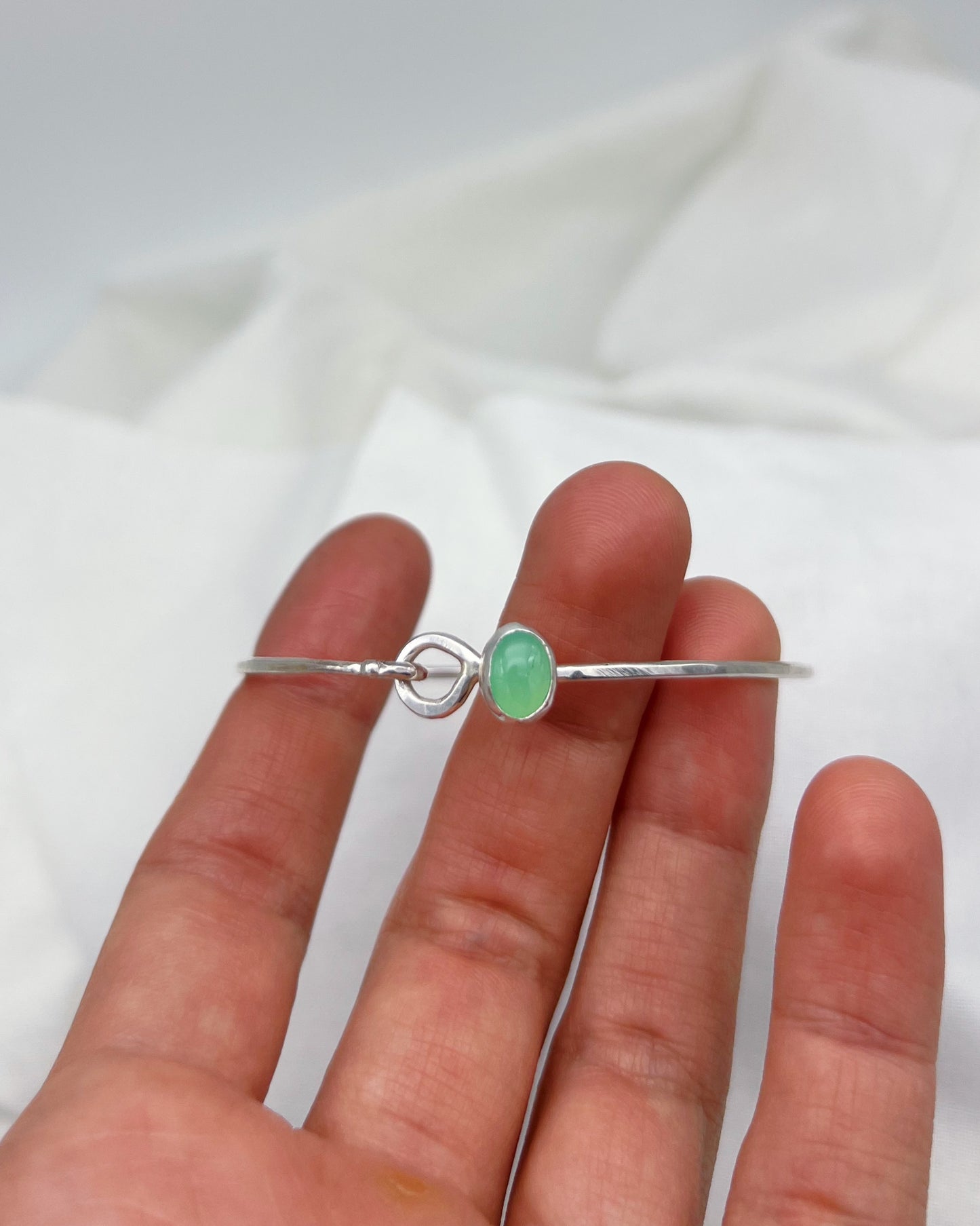 The Reimagined Stone Bangle, Chrysoprase