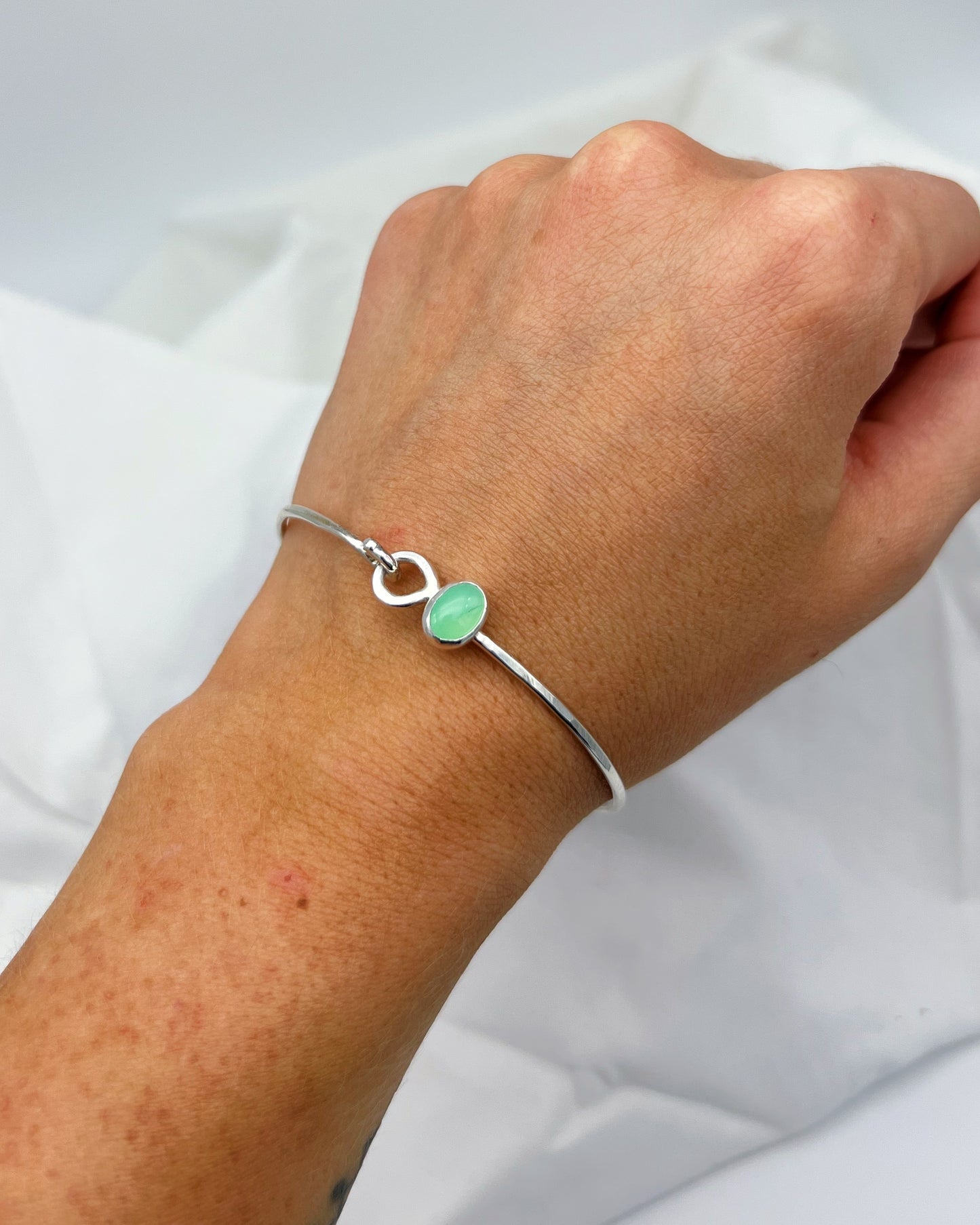 The Reimagined Stone Bangle, Chrysoprase