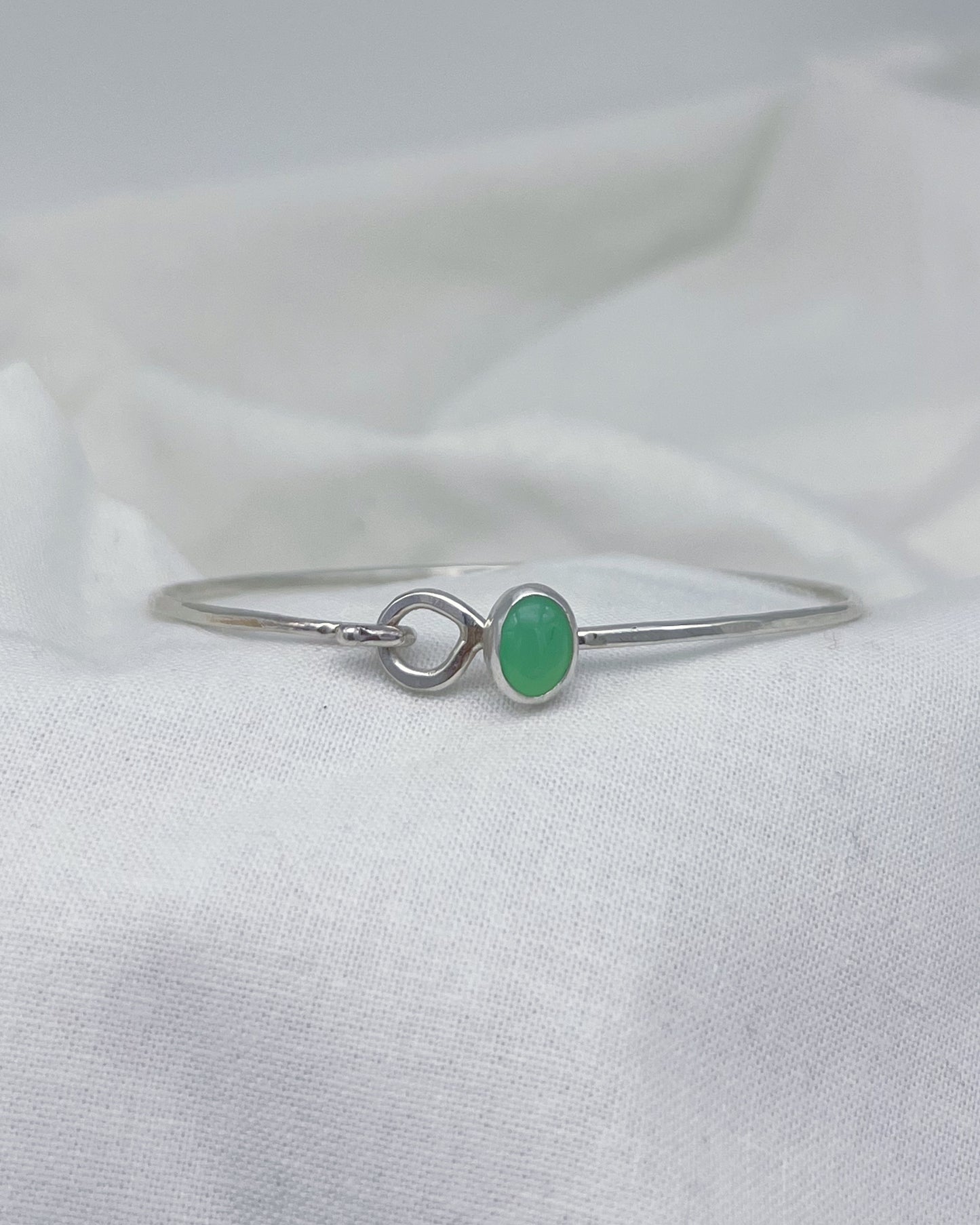 The Reimagined Stone Bangle, Chrysoprase